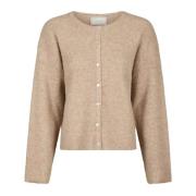 Sand Melange Strik Cardigan