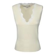 Ivory Blonde V-Neck Vest