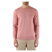 Bomuld crewneck sweater med logo broderi