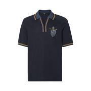 Mørkeblå FF jacquard poloshirt