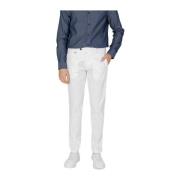 Hvide Bomuld Slim Fit Casual Bukser