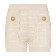 Monogrammed åbenstrikket minishorts