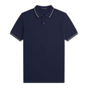 Blå Twin Tipped Polo Skjorte