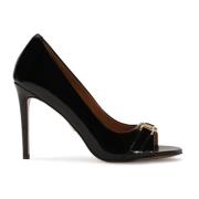 Luksus sorte peep toe pumps