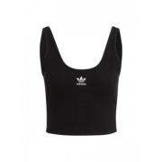 Ribbet Crop Top Bomuld Tank