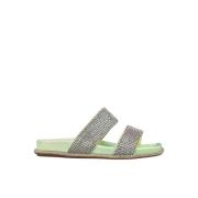 Flad sandal strass remme