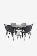 Spisegruppe Copenhagen med 6 spisebordsstole Emma