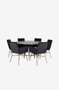 Spisegruppe Copenhagen med 6 spisebordsstole Petra