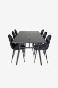 Spisegruppe Sleek med 6 spisebordsstole Polar