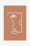 Pelcasa - Plakat Abstract Head No2. - Kobber - Posters - - Homeroom