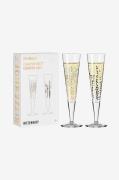 Ritzenhoff - Champagneglas Goldnacht 2-pak - Transparent - Vinglas - -...