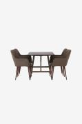 Venture Home - Spisegruppe Kaseindon med 4 stk. stole Tomorrow - Brun ...