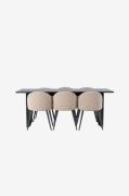 Venture Home - Spisegruppe Vail med 6 spisebordsstole Velvet - Sort - ...