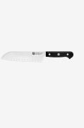ZWILLING - Kniv Santoku med oliven slibning Gourmet 18 cm - Sort - Køk...