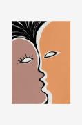 Malerifabrikken - Poster Face to face 2 - Orange - Posters - - Homeroo...