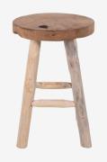 House Nordic - Skammel Portland, teak - Brun - Barstole & -taburetter ...