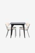 Venture Home - Spisegruppe Tempe med 2 spisebordsstole Chico - Hvid - ...
