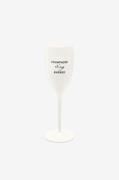 Koziol - Champagneglas Med Print 6-pak CHEERS 100ml - Hvid - Vinglas -...