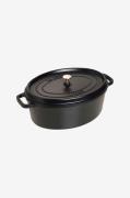 Staub - Gryde La Cocotte oval 37 cm, 8 l - Sort - Gryder & kasseroller...