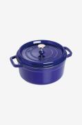 Staub - Gryde La Cocotte rund 22 cm, 2,6 l - Blå - Gryder & kasserolle...