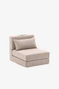 Kave Home - Arty sennep -farvet, konvertibel puf/seng 70 x 89 (200) cm...