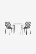 Venture Home - Spisegruppe Borneo med 2 spisebordsstole Peking - Beige...