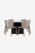 Venture Home - Spisebord Strada med Astoria-stol - Brun - Spisegrupper...