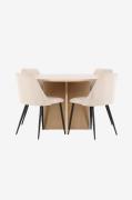 Venture Home - Spisebord Strada med stol Night - Beige - Spisegrupper ...