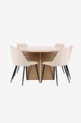 Venture Home - Spisebord Strada med stol Night - Beige - Spisegrupper ...