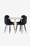 Venture Home - Plaza-spisebord med Polar-spisebordsstol - Sort - Spise...