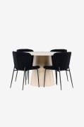 Venture Home - Lanzo-spisebord med Modesto-spisebordsstol - Sort - Spi...