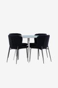 Venture Home - Plaza-spisebord med Modesto-spisebordsstol - Sort - Spi...