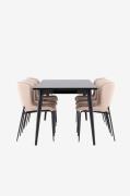 Venture Home - Ellis-spisebord med modesto-spisebordsstol - Beige - Sp...