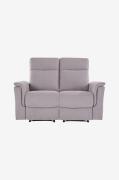 Loft24 - Sofa 3-personers sofa med 2 manuelle hvilestole Lund - Brun -...