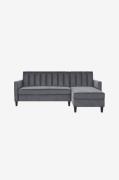 Dorel Home - 3-personers sovesofa med chaiselong Celine - Grå - Soveso...