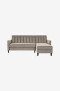 Dorel Home - 3-personers sovesofa med chaiselong Celine - Grå - Soveso...