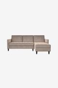 Dorel Home - 3-personers sovesofa med chaiselong Presley - Grå - Soves...