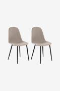 Loft24 - Spisebordsstol 2 stk. Miller - Grå - Stole - - Homeroom