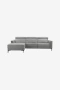 Loft24 - Hjørnesofa 3 sæder 1 liggestol venstre manuel Lund - Grå - 3-...