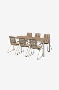 Venture Home - Etna-spisesæt med stole Bois - Beige - Spisegrupper - -...
