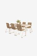Venture Home - Borneo spisebordssæt med stole Bois - Beige - Spisegrup...