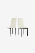 Loft24 - Spisebordsstol 2-pak Becca - Hvid - Stole - - Homeroom