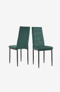Loft24 - Spisebordsstol 2-pak Becca - Grøn - Stole - - Homeroom