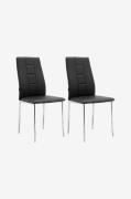 Loft24 - Spisebordsstol 2Pk Edita - Sort - Stole - - Homeroom