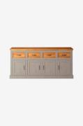 Loft24 - Skænk 4 døre 4 skuffer Selma - Grå - Skænke & sideboards - - ...
