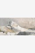Malerifabrikken - Nordic Shapes / Blandet maleri / 140 X70 cm - Grøn -...
