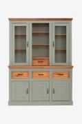 Loft24 - Buffet 3 døre 3 skuffer 2 glasdøre 1 skuffe Selma - Grøn - Sk...