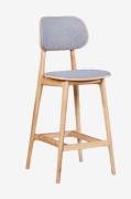 Wood Furniture - Barstol Lula Soft , eg, 66 cm, lysegrå - Brun - Barst...