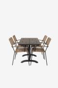 Venture Home - Spisegruppe Denver med 4 stole Lindos - Beige - Spisegr...