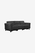 Loft24 - Sofa 3-personers 2 elektriske hvilestole Carpari - Grå - 3-pe...